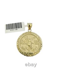10k Gold Centenario Coin Pendant Charm Nugget Bezel 1.5 inch 50 Pesos 1947