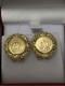 10k Yellow Gold Coin Earrings Pesos Inspiration 4.4 Grams Bezel & Coin Is 10k