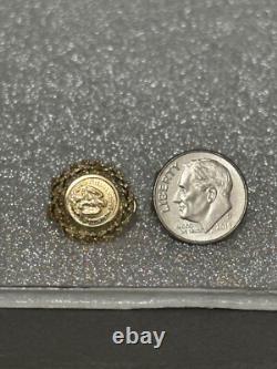 10k YELLOW GOLD COIN EARRINGS PESOS INSPIRATION 4.4 GRAMS BEZEL & COIN IS 10k
