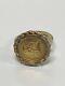 10k Yellow Gold Ring With 22k Gold Coin 4.0 Grams Size 7
