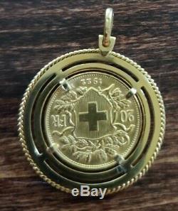 11.2 Grams 20 Francs Swiss Gold Coin With Pendant