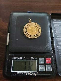 11.2 Grams 20 Francs Swiss Gold Coin With Pendant