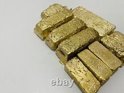 1100 Grams Scrap Gold Bar For Gold Recovery Melted Different Computer Coins Pins