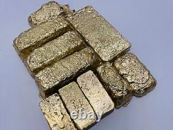 1100 Grams Scrap Gold Bar For Gold Recovery Melted Different Computer Coins Pins