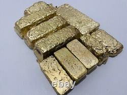 1100 Grams Scrap Gold Bar For Gold Recovery Melted Different Computer Coins Pins