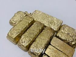 1100 Grams Scrap Gold Bar For Gold Recovery Melted Different Computer Coins Pins