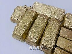 1100 Grams Scrap Gold Bar For Gold Recovery Melted Different Computer Coins Pins