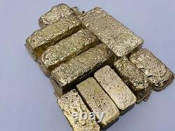 1100 Grams Scrap Gold Bar For Gold Recovery Melted Different Computer Coins Pins