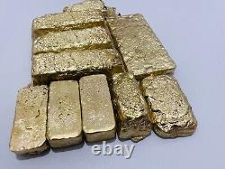 1100 Grams Scrap Gold Bar For Gold Recovery Melted Different Computer Coins Pins