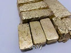 1100 Grams Scrap Gold Bar For Gold Recovery Melted Different Computer Coins Pins