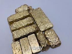 1100 Grams Scrap Gold Bar For Gold Recovery Melted Different Computer Coins Pins