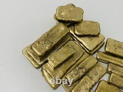 1200 Grams Scrap Gold Bar For Gold Recovery Melted Different Computer Coins Pins