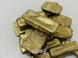 1200 Grams Scrap Gold Bar For Gold Recovery Melted Different Computer Coins Pins