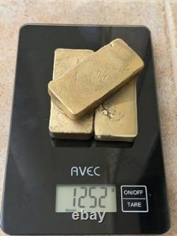 1250 Grams Scrap Gold Bar For Gold Recovery Refining Melted Computer Pins Coin