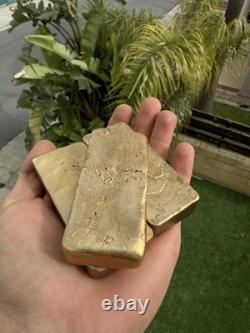 1250 Grams Scrap Gold Bar For Gold Recovery Refining Melted Computer Pins Coin