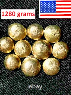 1280 Grams Scrap gold bars for Gold Recovery Melted Different Computer Coin Pins