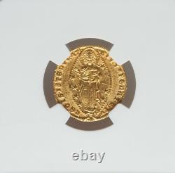 1289-1311 Venice GOLD Ducat NGC MS-62 Doge Coin of Pietro Gradenigo 3.55 grams