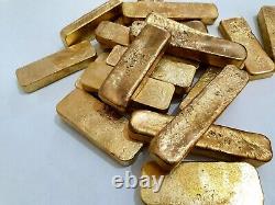 1350 Grams Scrap Gold Bar For Gold Recovery Melted Different Computer Coin Pins