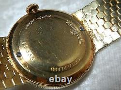 14 k Gold Lucien Piccard Coin Man's Watch 6.75 #49335 Switzerland 43.2 Grams
