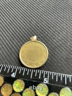 14 k gold bezel holder italian 1995 lire 5.8 Grams