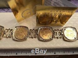 14K/22K Gold 8in Solid Multi $5 LadyLiberty Coin Bracelet 34.4grams 2015 QVC3900
