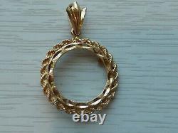 14K Diamond cut coin bezel for 2.50 Gold coin 17mm or any coin