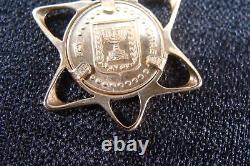 14K Gold Israel Judaica Star Pendant May The Lord Bless You 2.7 Grams Signed NC