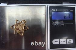 14K Gold Israel Judaica Star Pendant May The Lord Bless You 2.7 Grams Signed NC