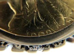 14K Gold Ring Size 6.75 With $5 Pure Gold Indian Head Coin 10.7 Grams 3844-QQX