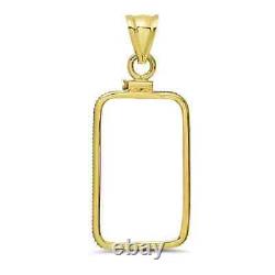 14K Gold Screw-Top Plain-Front Bezel (10 gram Gold Bar) Credit