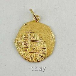 14K Gold Spanish Coin Pendant 4.4 grams