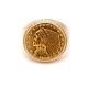 14k Yellow Gold Ring With 1908 Indian Head 2 1/2 Dollar Coin Sz 10.5 15 Grams