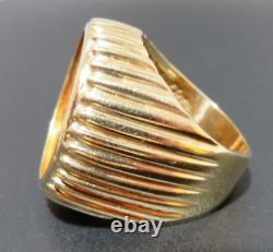 14K YG /21.6 K YG BUFFALO 2 1/2 DOLLAR GOLD COIN RING SZ 5 12.29 grams(AI-2113)