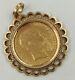 14k Yellow Gold 1892 20 Franc Gold Coin Pendant For Necklace 10.5 Grams