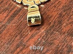 14K Yellow Gold 1945 Dos Pesos Gold Coin Pendant 5.4 Grams