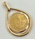 14k Yellow Gold 1978 South African Round Gold Coin Pendant For Necklace 8.3 Gram