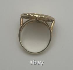 14K Yellow Gold 1988 1/20oz. 999 Gold Chinese Panda Coin Ring 5.47 grams Size 5