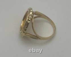 14K Yellow Gold 1988 1/20oz. 999 Gold Chinese Panda Coin Ring 5.47 grams Size 5