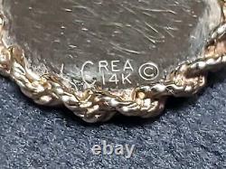 14K Yellow Gold Hawaii Circle Coin Charm 1.49 Grams