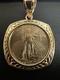 14k/22k Gold Solid Liberty Coin Pendant 4.6 Grams