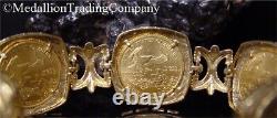 14k 22k Gold 2005 $5 Coins Liberty American Eagle 5 Coin Bracelet 36.35 grams AE