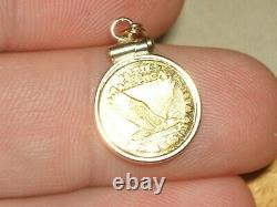 14k 24k Gold Eagle Coin Charm American Bullion One Gram No Scrap