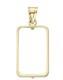 14k Gold 1 Gram Pamp Suisse Credit Coin Mounting 4 Prong Bezel 15.3mm X 8.8mm