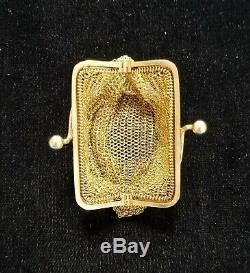 14k Gold Antique Miniature Mesh Coin Purse 30.7 grams