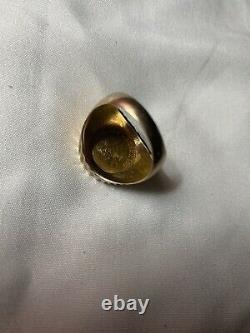 14k Gold Men's Ring 22k Gold Coin Estados Unidos Mexicanos Ring 11.3 Grams Nice