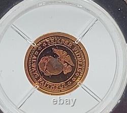 14k Gold US Marine Semper Fidelis 585 Bullion Tribute Coin. 5g Less Then 10,000