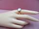 14k Solid Y. Gold Coin Pearl Band Ring Size 9.75 3.85 Grams