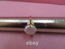 14k Solid Y. Gold Coin Pearl Band Ring Size 9.75 3.85 Grams