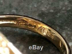 14k Solid Yellow Gold Ring with Mexican Dos Pesos Gold Coin Size 5.5, 6.5 Grams
