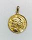 14k Solid Yellow Gold Round Coin Pendant 4grams(399$)